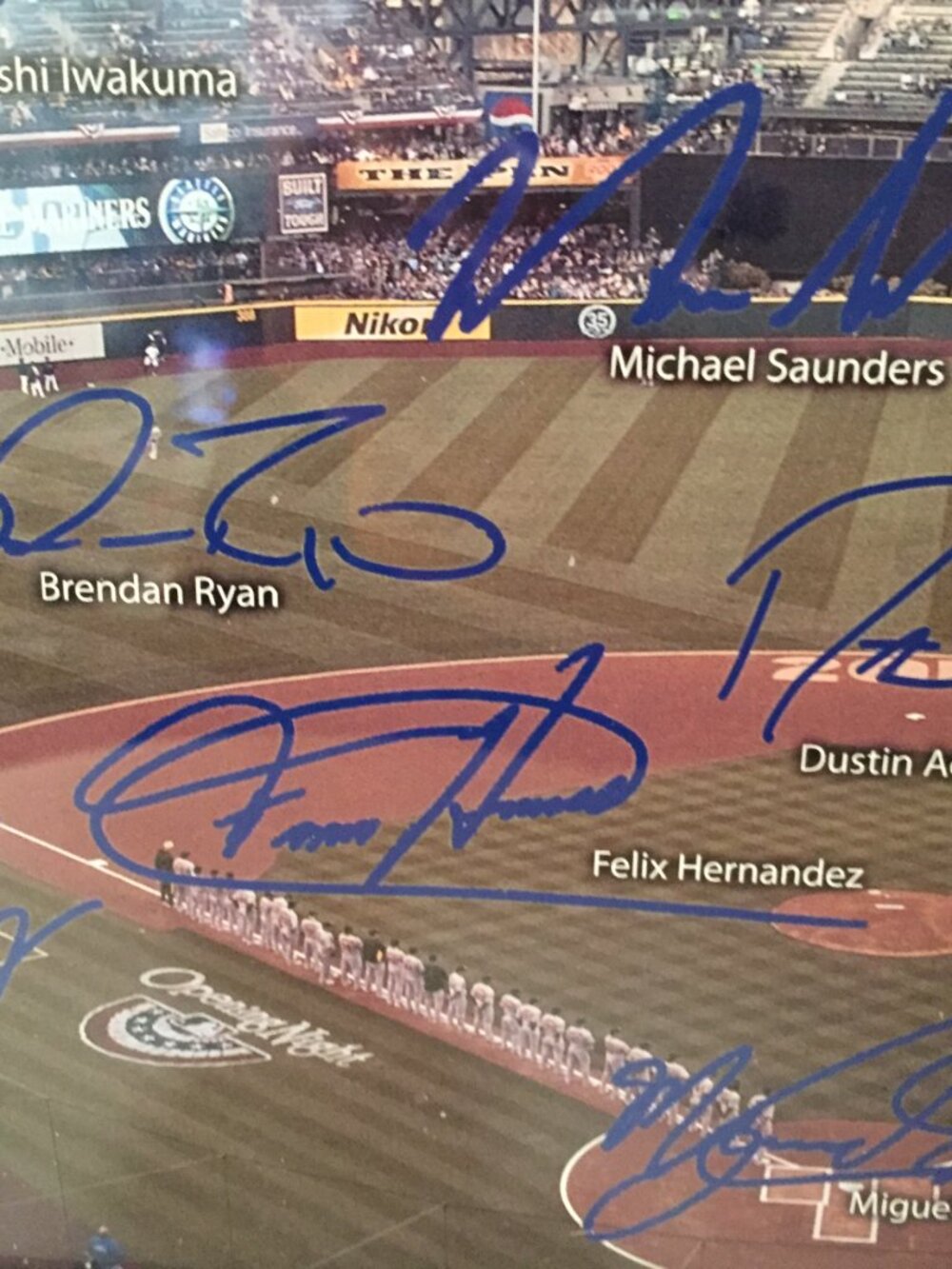 The Highland Mint Seattle Mariners MLB Facsimile Signatures Framed Photo 2012 LI - Picture 3 of 8